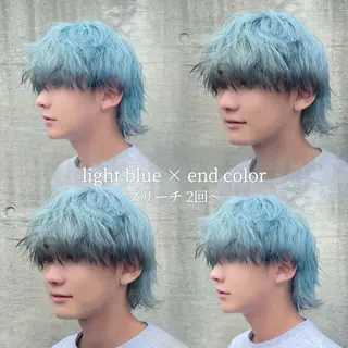 ミディアム メンズ 夏向/ハイトーン /パーマのヘアスタイル