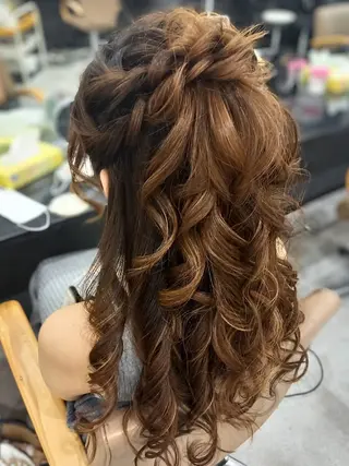 ロング ヘアアレンジ ヘアセット/中洲 Akaneのヘアスタイル