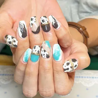 ショート カラー ネイル ネイルサロン　リリーブランシュ所属・森 瑞紀のネイルデザイン