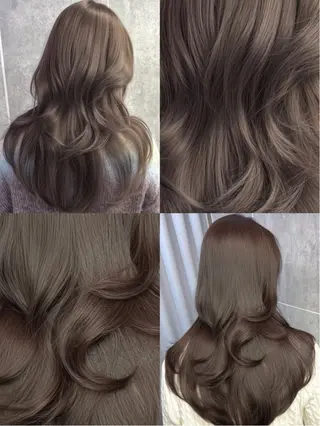 セミロング カラー 顔まわりの神様✨ 透明感カラー藤嶋秀幸のヘアスタイル