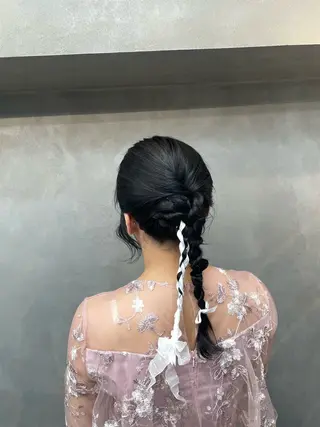 ロング ヘアアレンジ TNB TOKYO所属・エクステ/コーンロウ KURUMI⛓️🔥のヘアスタイル