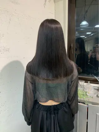 ロング カラー 韓国風カラー/ グレージュ/夏凜のヘアスタイル