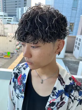 カラー パーマ メンズ LUVISM りきカットモデル募集のヘアスタイル