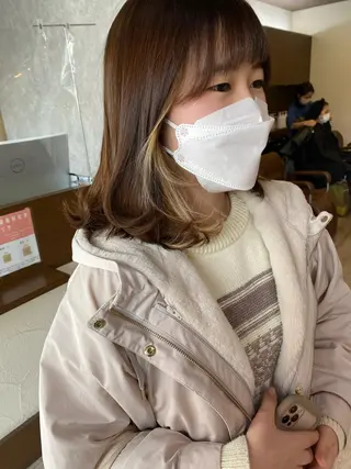 ミディアム カラー イチカワ ミオ/ minim hairのヘアスタイル