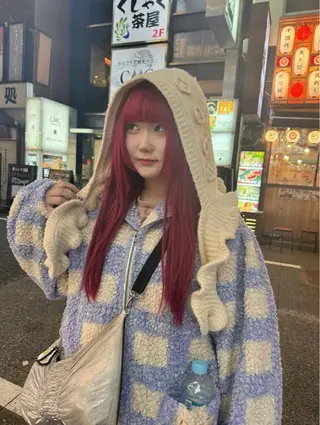 ロング カラー ヘアアレンジ mina 🐈⬛ ラフな似合わせヘアのヘアスタイル