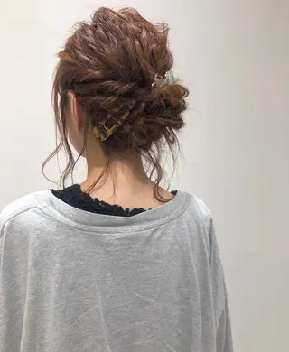 ミディアム カラー ヘアアレンジ glad hairのヘアスタイル