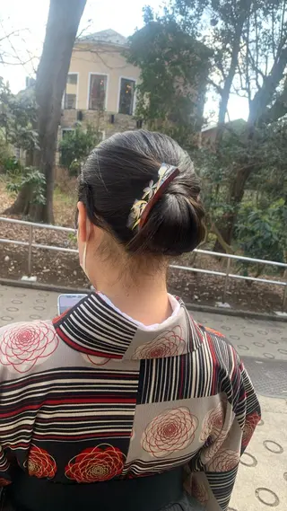 ヘアアレンジ ショート🌼パーマ 本間正子のヘアスタイル