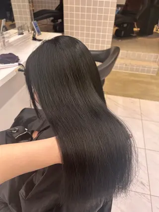 ロング カラー パーマ ヘアアレンジ メンズ キッズ ブリーチなしカラー/ ブラウン/レイヤーのヘアスタイル