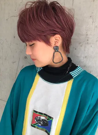 ショート カラー ⭐️横浜ブリーチ特化 美容師　堤涼⭐️のヘアスタイル