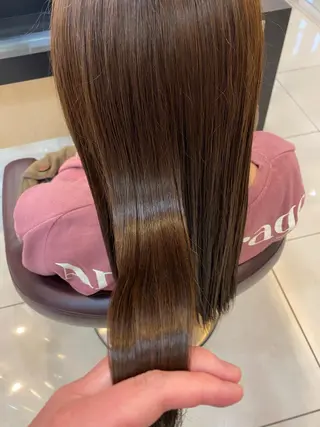 ロング カラー たけだゆめ ダブルカラーのヘアスタイル