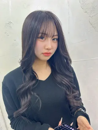 ロング カラー alpha. カラーエクステ下妻のヘアスタイル