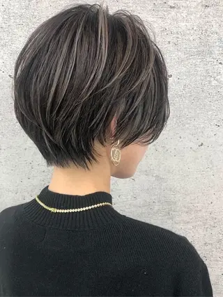 ショート 名竹聖治/透明感 カラー/縮毛矯正のヘアスタイル