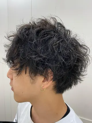 セミロング カラー パーマ ヘアアレンジ メンズ 🍀髪質改善 ケアカラーrootsのヘアスタイル