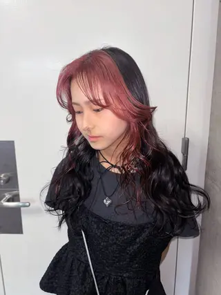 ロング カラー 💫miyu💫デザ インカラー/アレンジのヘアスタイル