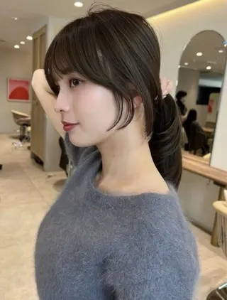 ミディアム 中澤/韓国風/ 艶髪/髪質改善のヘアスタイル