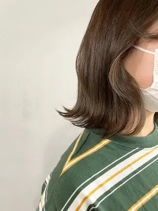 ミディアム カラー パーマ ヘアアレンジ メンズ キッズ ネイル マツエク・マツパ アイブロウ #tag 稗田綾加のヘアスタイル