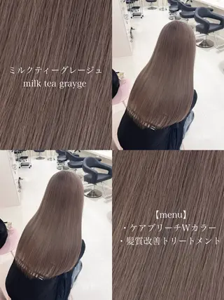 カラー 透明感ハイトーン/ ベージュ/りくと🦔のヘアスタイル