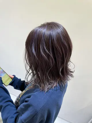 ミディアム カラー 似合わせスタイル 岡田勇哉のヘアスタイル