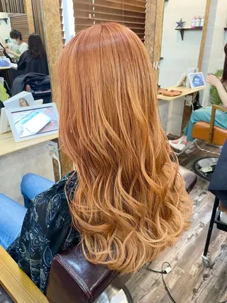 ロング カラー ブリーチ毛対応酸性 ストレート🌈サキのヘアスタイル