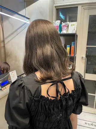 ミディアム 盛れる透明感カラー・ momokaのヘアスタイル