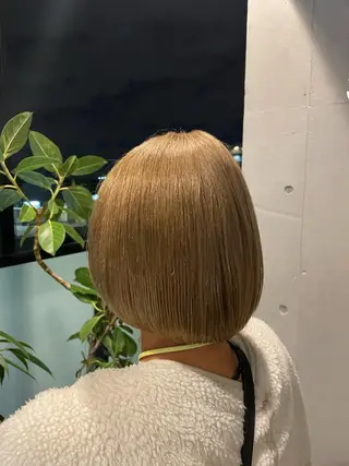 ショート 抜け感ハイトーン/ ボブ/Ririnaのヘアスタイル