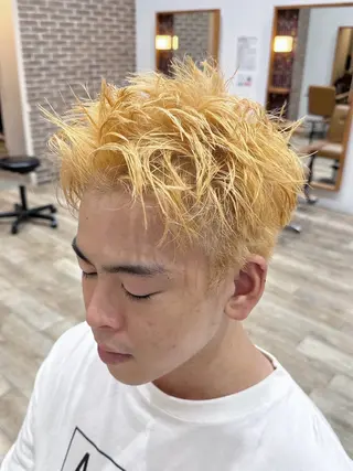 ショート カラー メンズ peakshair所属・堀江/メンズパーマ 𝒀𝑼𝑻𝑶のヘアスタイル