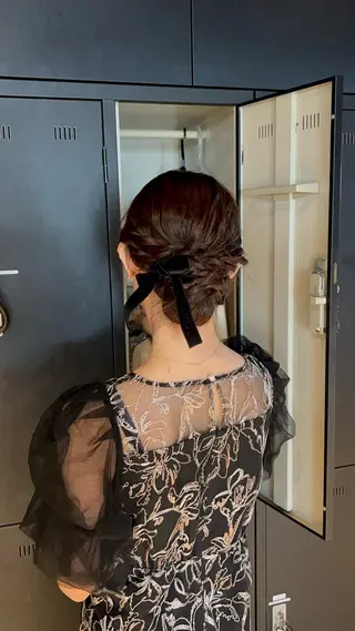 セミロング 韓国ヘア/顔周り ヘアセット/加藤優里のヘアスタイル