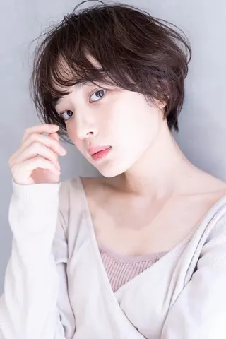 ショート カラー サイエンスアクア/艶 髪/レイヤー/清水のヘアスタイル