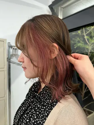 ミディアム パーマ×透明感カラー MIOのヘアスタイル