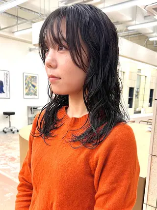 セミロング パーマ 矢場町/栄/上前津/ 佐藤祐希のヘアスタイル