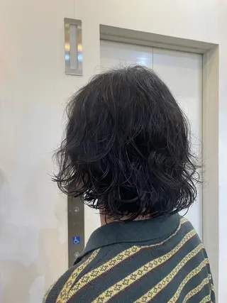 ミディアム パーマ 似合わせカット‪// 鶴我万唯華のヘアスタイル