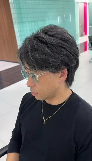 メンズ 白髪ぼかし/白髪 メッシュ/ゆうとのヘアスタイル