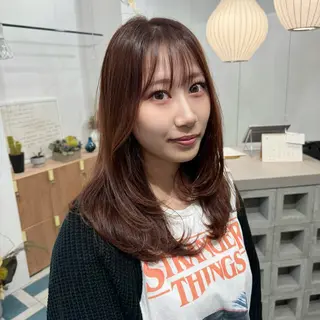 セミロング カラー レイヤーカット/ 春日井/鵜飼元喜のヘアスタイル