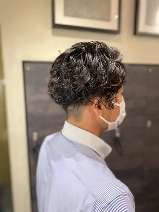 ショート パーマ メンズ 韓国風cut/ 縮毛矯正/正岡幹康のヘアスタイル