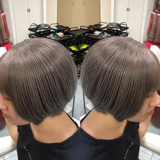 ミディアム カラー 縮毛/レイヤー 韓国/橋口のヘアスタイル