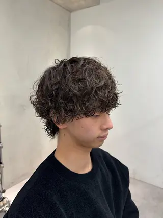 パーマ メンズ ブリーチ/パーマ特化 片平和寿のヘアスタイル