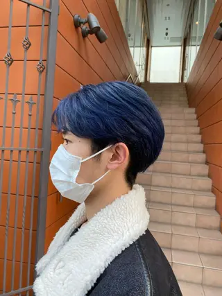 ショート カラー メンズ 鈴木直之/ハイトーン /ボブ/美髪矯正のヘアスタイル