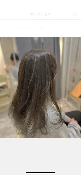 ロング カラー ブリーチなしWカラー /酸性ストレート河本のヘアスタイル