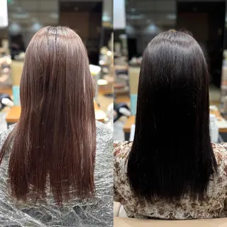 セミロング カラー 新宿透明感カラー 髪質改善/吉川怜奈のヘアスタイル