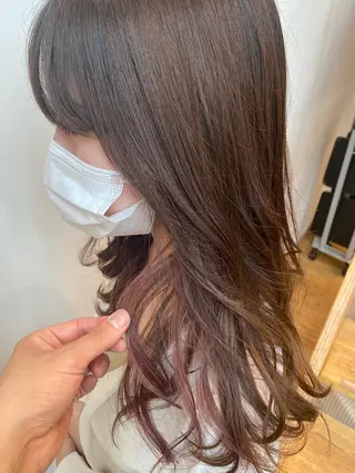 セミロング カラー パーマ VIVIE【ヴィヴィ】所属・髪質改善/韓国風 レイヤー/田村祐樹のヘアスタイル