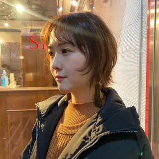 ミディアム Aust hair Stella新宿所属・Yuki☺︎パーマ レイヤーカットのヘアスタイル