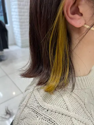 ミディアム カラー 【暖色カラー特化】 中山由梨のヘアスタイル