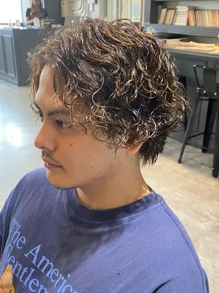 メンズ メンズパーマ/鈴木 雅也/メンズカットのヘアスタイル