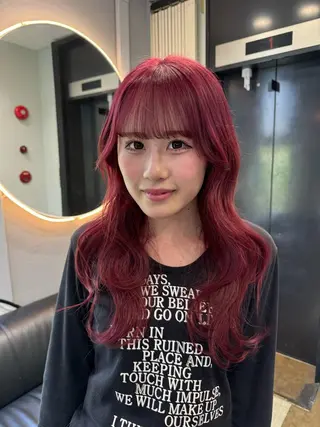 ミディアム カラー dao/ミルクティー /ブラウン/ブロンドのヘアスタイル