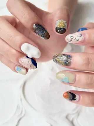 ネイル 💙0203 munimusanのネイルデザイン