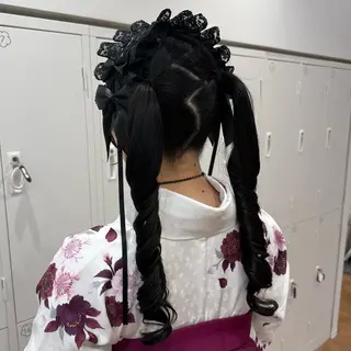 ロング カラー ヘアアレンジ キヨミ 韓国レイヤーカットのヘアスタイル