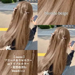 カラー 🩶透明感ブリーチ カラー🩶 maoのヘアスタイル