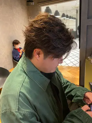 ショート パーマ メンズ 韓国ヘア/銀座/艶髪 /MINX/ウチダのヘアスタイル