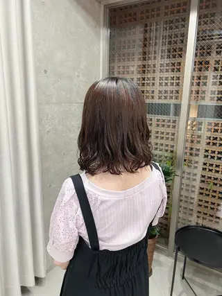 カラー パーマ ボブパーマコテ巻き風 パーマNo1深江秀平のヘアスタイル