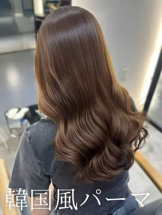 セミロング パーマ 韓国風パーマ/ 韓国ヘア/大森千寛のヘアスタイル